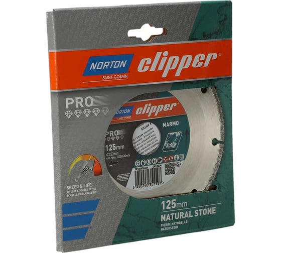Алмазный диск для мрамора Marmo pro 125x22.23 мм NORTON 70184626666