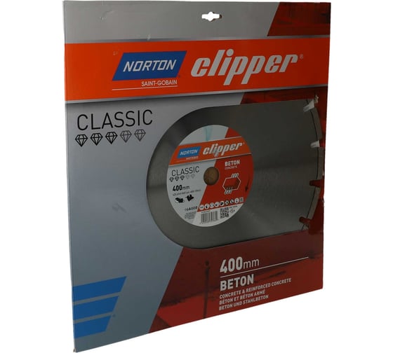 Алмазный диск по бетону Clipper beton 400x25.4 мм NORTON 70184626873