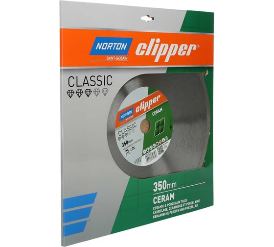 Алмазный диск для керамики Clipper ceram 350x25.4 мм NORTON 70184626833