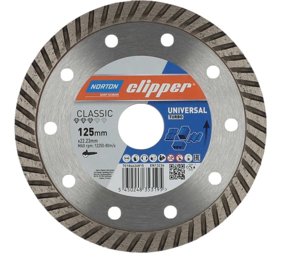 Алмазный диск Clipper cla jet 125x22.23 мм NORTON 70184626815 1