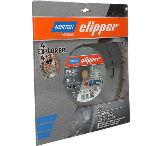 Алмазный диск для асфальта и бетона Explorer 300x25.4 мм NORTON 70184622937