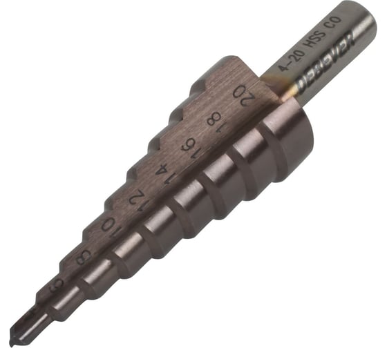 Сверло ступенчатое с прямой канавкой, 4-20 мм, 9 ступеней, HSS-Co DeBever Machining Solutions DB-CT4209 1
