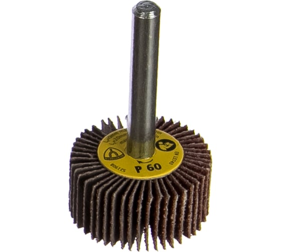 Круг шлифовальный лепестковый на шпильке (30х15 мм; 6 мм; Р60) KLINGSPOR 12844