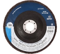 Круг лепестковый торцевой 150x22 мм, Р40, оксид алюминия Toolberg 2213340 Лк-00003392