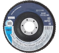 Круг лепестковый торцевой 115x22 мм, Р60, оксид алюминия Toolberg 2213160 Лк-00003383