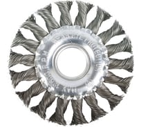 Щетка-крацовка дисковая для УШМ, стальная жгут. проволока, 100х22.2 мм Toolberg 2302011 Лк-00003863