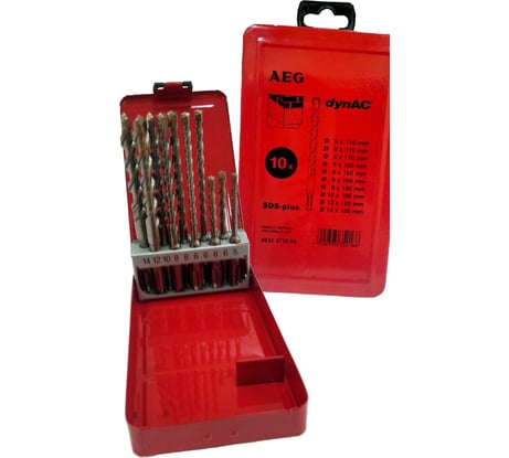 Набор буров (10 шт.) SDS-plus AEG 4932373686