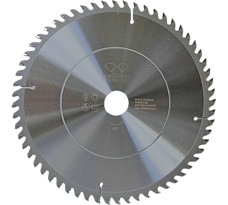 Диск пильный по дереву (254x30 мм; z60) для циркулярных и торцовочных пил KEOS WB254.60