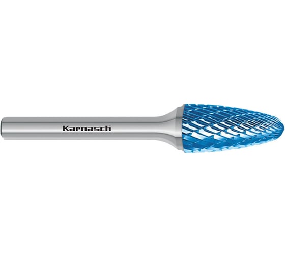 Бор-фреза твердосплавная форма F, парабола с закругленной вершиной, 11x25x6х70 мм Karnasch 11.5051-047 1