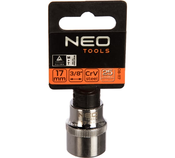 Головка сменная шестигранная (3/8"; 17 мм) NEO Tools 08-117 1