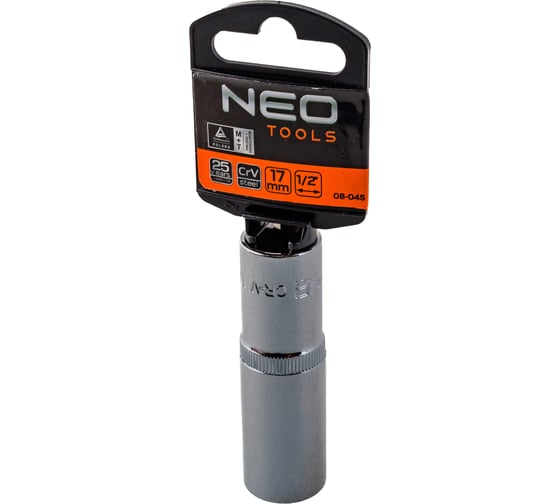 Головка торцевая 6-гранная длинная SUPERLOCK (17 мм; 1/2"DR) NEO Tools 08-045