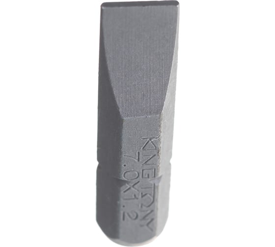 Вставка бита торцевая 1/4", Slotted, 7х1.2 мм, L = 25 мм KING TONY 102507S1