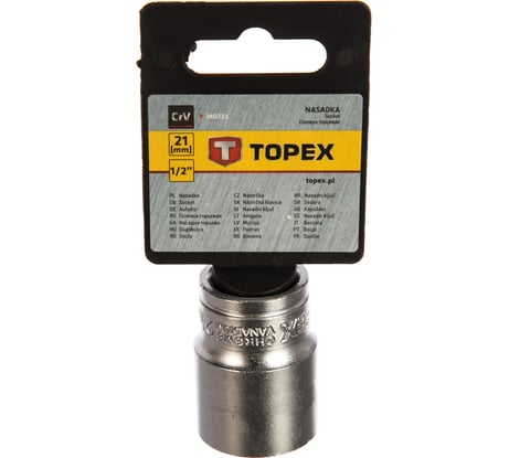 Головка сменная шестигранная (1/2"; 21 мм) TOPEX 38D721