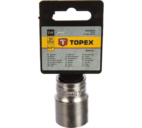 Головка сменная шестигранная (1/2"; 21 мм) TOPEX 38D721 1
