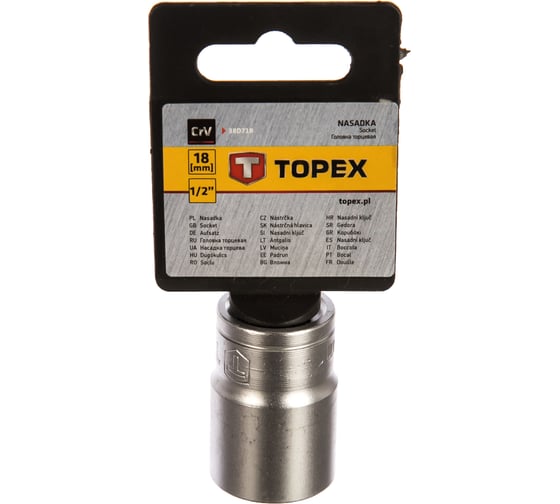 Головка сменная шестигранная (1/2"; 18 мм) TOPEX 38D718 1