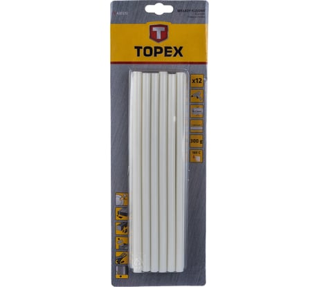 Стержни клеевые (10.5х250 мм; белые; 12 шт.) TOPEX 42E172