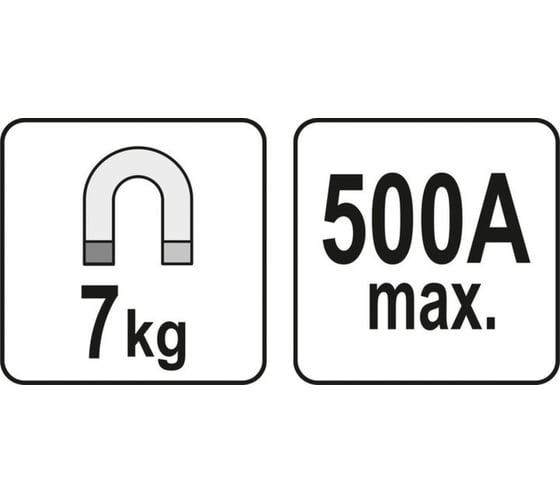 Сварочный магнитный заземляющий зажим 7 кг, 500А YATO YT-08625