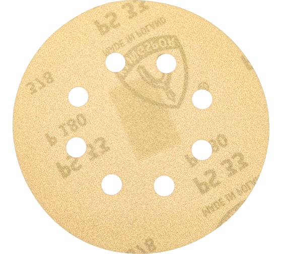 Круг шлифовальный на липучке для обработки красок, лаков и шпаклевок (125 мм; Р180; 8 отверстий) KLINGSPOR 147837 1