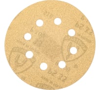 Круг шлифовальный на липучке для обработки красок, лаков и шпаклевок (125 мм; Р100; 8 отверстий) KLINGSPOR 147977
