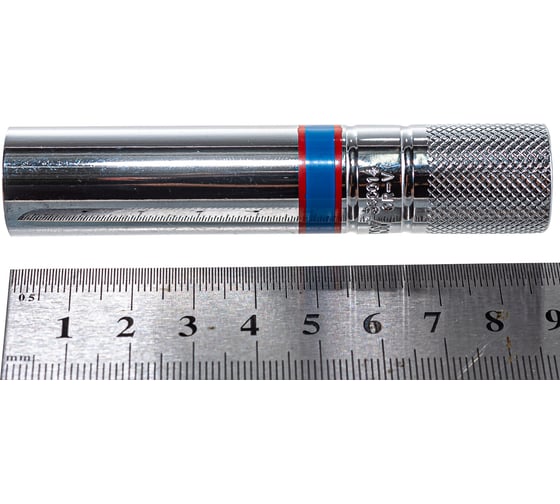 Свечная двенадцатигранная головка с резиновым фиксатором 3/8", 14 мм, L 113 мм KING TONY 36C014