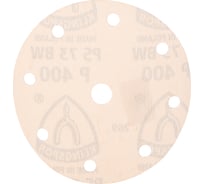 Круг шлифовальный на липучке для обработки красок, лаков и шпаклевок (150 мм; Р400; 8 отверстий) KLINGSPOR 301215