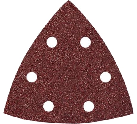 Треугольник шлифовальный на липучке для обработки древесины и металла (96 мм; Р100; 6 отверстий) KLINGSPOR 145055