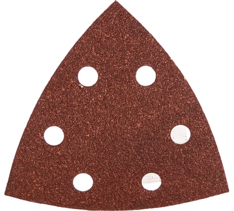 Треугольник шлифовальный на липучке для обработки древесины и металла (96 мм; Р80; 6 отверстий) KLINGSPOR 142136