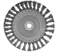 Щетка плоская для УШМ (150 мм; М14; плоская, крученая проволока 0.35 мм) MATRIX 74635