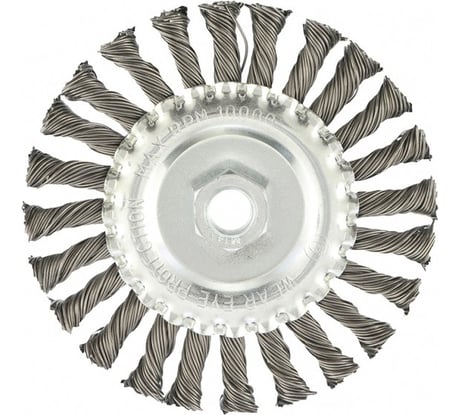 Щетка плоская для УШМ (125 мм; М14; крученая проволока  0.8 мм) MATRIX 74644