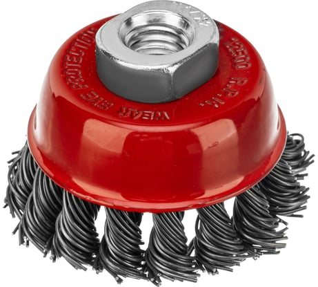 Щетка чашечная для УШМ (65 мм; М14; крученая проволока 0.8 мм) MATRIX 74621