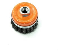 Кордщетка чашеобразная витая жесткая усиленная кольцом 65 мм, толщина проволоки 0.5 мм для УШМ Bohrer 36205065