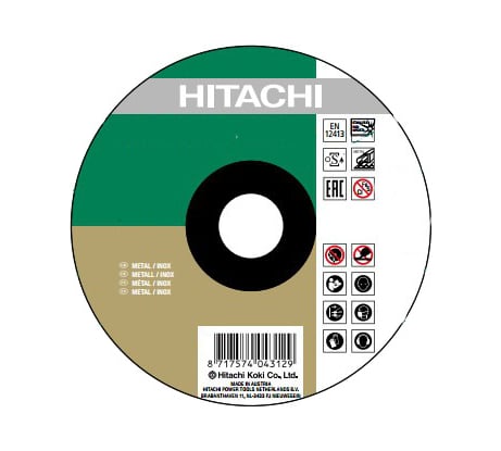 Диск отрезной по нержавеющей стали (115х1,0х22,2 мм) Hitachi HTC-782306