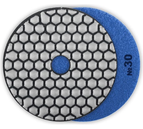 Алмазный гибкий шлифовальный круг для сухого шлифования ЗУБР 100 мм, №30 29868-030