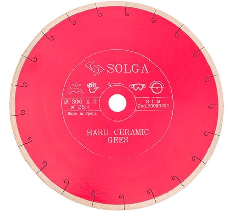 Диск алмазный сплошной (300х25,4 мм) HARD CERAMICS Solga Diamant 20010300