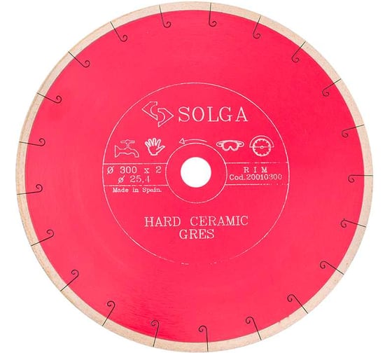 Диск алмазный сплошной (300х25,4 мм) HARD CERAMICS Solga Diamant 20010300