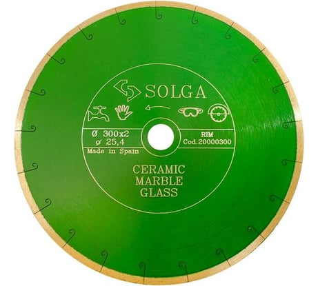 Диск алмазный сплошной (300х25,4 мм) CERAMICS MARBLE Solga Diamant 20000300