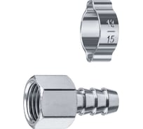 Переходник ЗУБР Профессионал штуцер "елочка" 10 мм - 1/4"F, с обжимным хомутом 64923-1/4-10 23503707