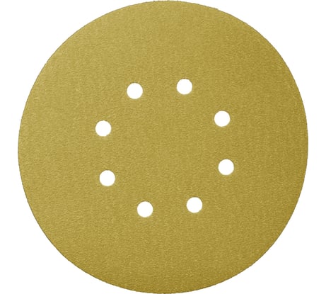 Диск шлифовальный на бумажной основе 58 Gold ALO 125 мм, 8 отверстий, Р240, 100 шт SANDWOX 58.125.240.08