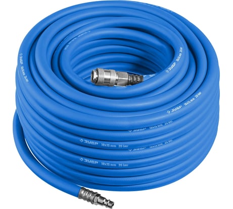 Воздушный шланг ЗУБР с фитингами рапид 20 м, 10x15 мм, 20 бар 6481-20