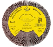 Круг лепестковый радиальный, универсальный (125х20 мм; М14; Р80) для УШМ KLINGSPOR 277020