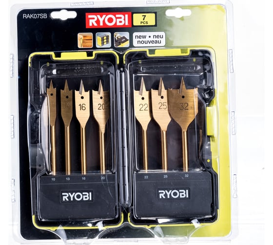 Набор перьевых сверл 7 шт. Ryobi RAK07SB 5132002252