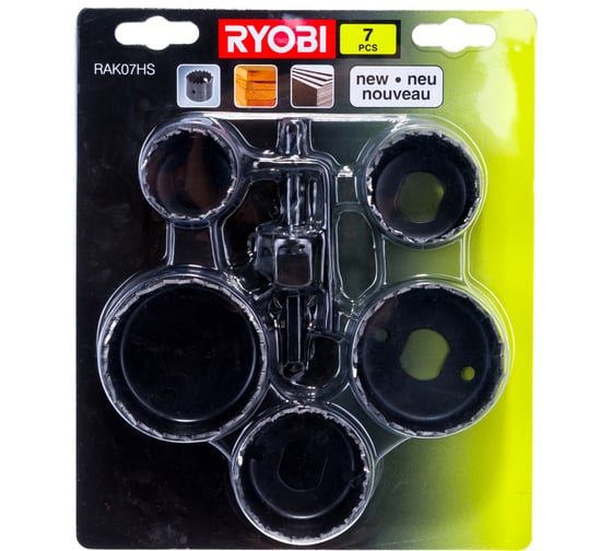 Набор пильных коронок 7 шт. Ryobi RAK07HS 5132002548