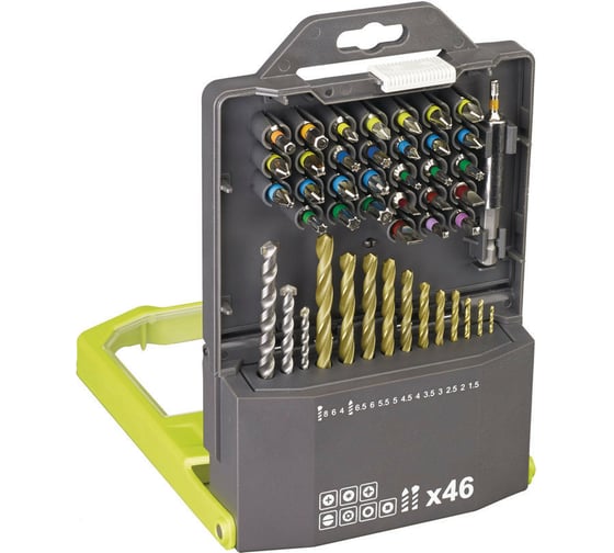Набор бит со сверлами 46 шт. Ryobi RAK46MiXC 5132002698 1