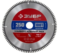 Диск пильный по алюминию ЗУБР Универсальный рез 250x32/30 мм, 100Т 36916-250-32-100_z01