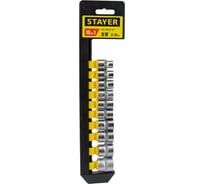 Головки торцевые (8-19 мм; 3/8") 10 шт. "STANDARD" STAYER 27757-H10