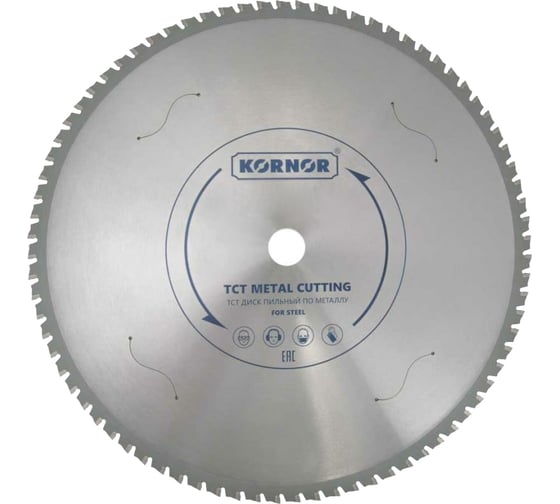 Диск пильный TCT для стали 305x2.4x25.4 мм, 80 зубьев KORNOR 11305080