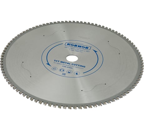 Диск пильный TCT для стали 305x2.4x25.4 мм, 100 зубьев KORNOR 11305100