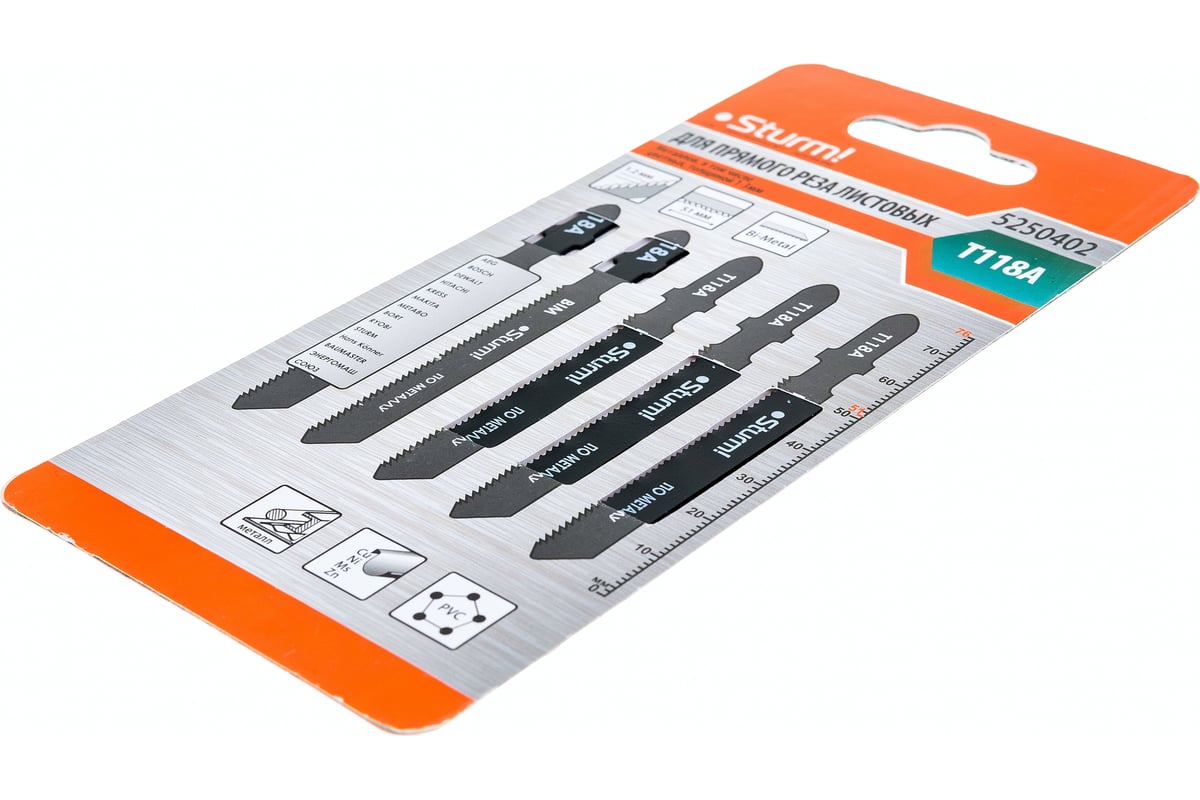 Пилки для лобзика по металлу T118A (5 шт.) Sturm 5250402 - выгодная ...
