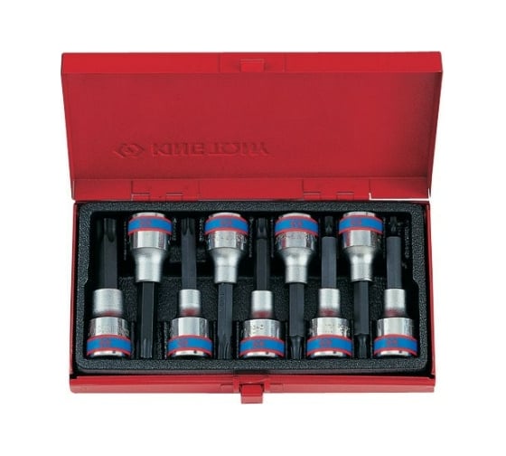 Набор торцевых насадок (1/2", TORX, Т20-Т60 мм, L = 80 мм, 9 предметов) KING TONY 4119PR 1