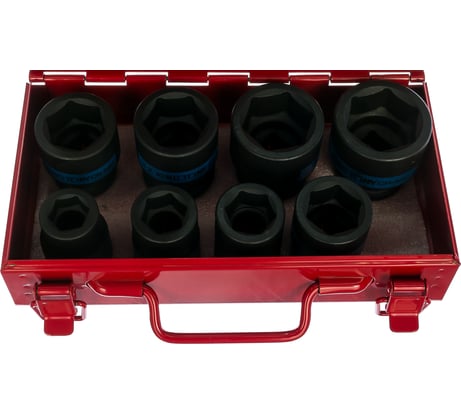 Набор ударных торцевых головок (3/4", шестигранные, 19-38 мм, 8 предметов) KING TONY 6408MP10